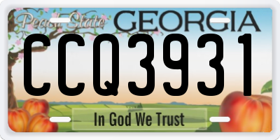 GA license plate CCQ3931