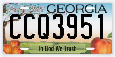 GA license plate CCQ3951