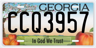 GA license plate CCQ3957