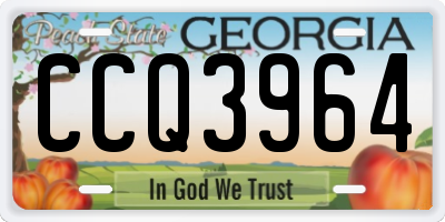 GA license plate CCQ3964
