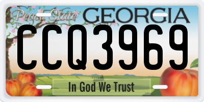 GA license plate CCQ3969