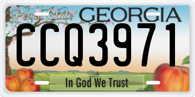 GA license plate CCQ3971