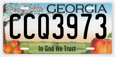 GA license plate CCQ3973
