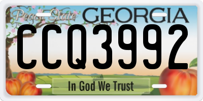 GA license plate CCQ3992