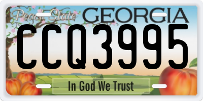 GA license plate CCQ3995