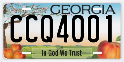 GA license plate CCQ4001