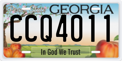 GA license plate CCQ4011
