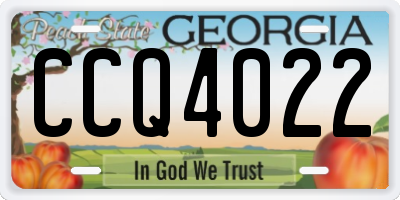 GA license plate CCQ4022