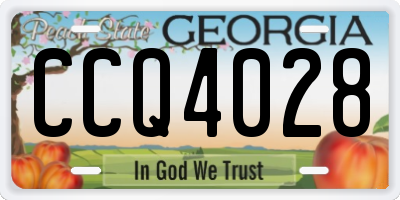 GA license plate CCQ4028
