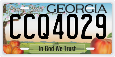 GA license plate CCQ4029