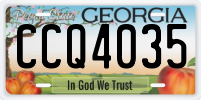 GA license plate CCQ4035