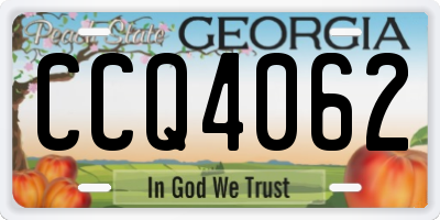 GA license plate CCQ4062