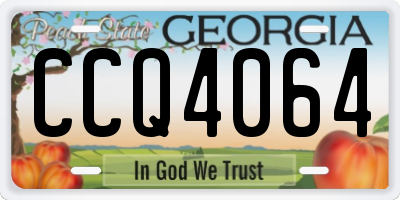 GA license plate CCQ4064