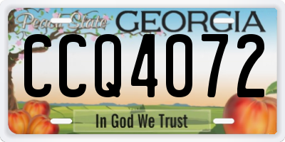 GA license plate CCQ4072