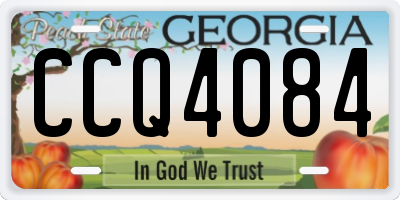 GA license plate CCQ4084