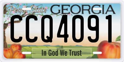 GA license plate CCQ4091