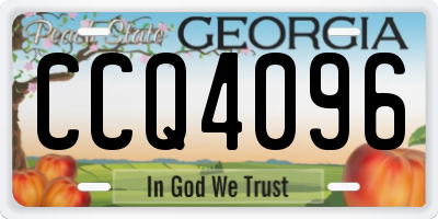 GA license plate CCQ4096