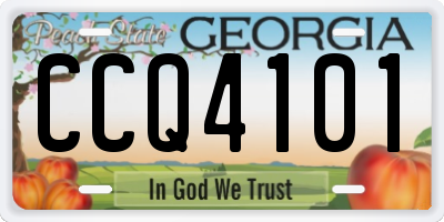 GA license plate CCQ4101