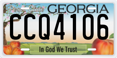 GA license plate CCQ4106