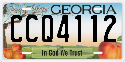 GA license plate CCQ4112