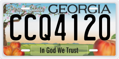 GA license plate CCQ4120