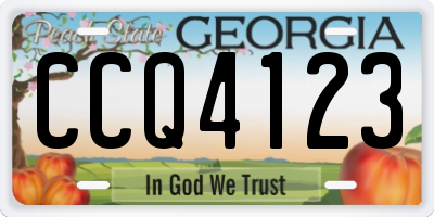 GA license plate CCQ4123