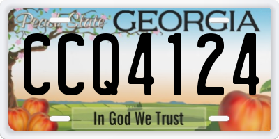 GA license plate CCQ4124