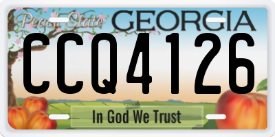 GA license plate CCQ4126