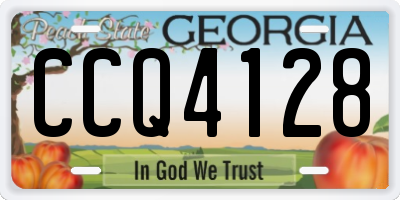 GA license plate CCQ4128