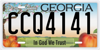 GA license plate CCQ4141