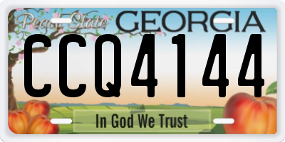 GA license plate CCQ4144