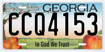 GA license plate CCQ4153