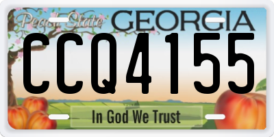 GA license plate CCQ4155
