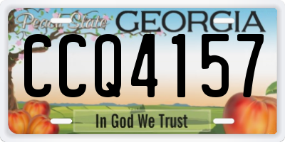 GA license plate CCQ4157
