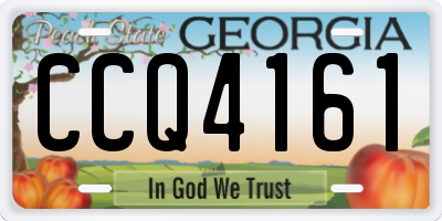GA license plate CCQ4161