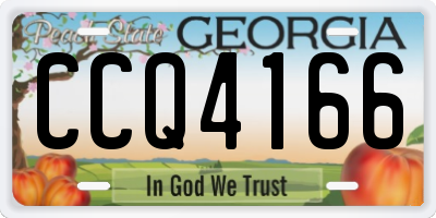 GA license plate CCQ4166
