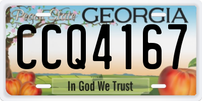 GA license plate CCQ4167