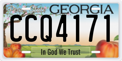 GA license plate CCQ4171