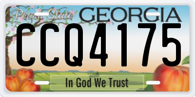 GA license plate CCQ4175