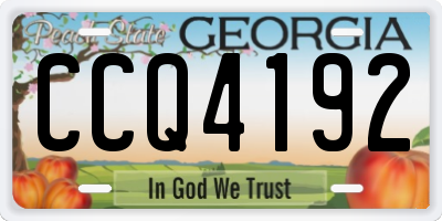GA license plate CCQ4192