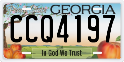 GA license plate CCQ4197