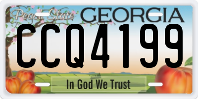 GA license plate CCQ4199