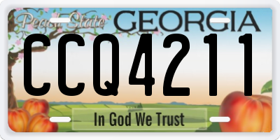 GA license plate CCQ4211