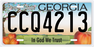 GA license plate CCQ4213