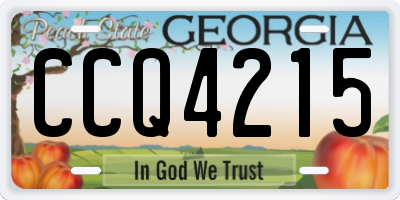 GA license plate CCQ4215