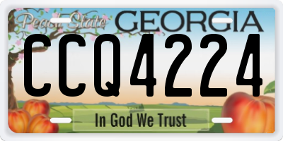 GA license plate CCQ4224