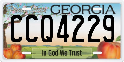 GA license plate CCQ4229