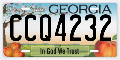 GA license plate CCQ4232