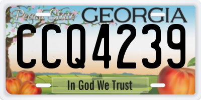 GA license plate CCQ4239