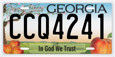 GA license plate CCQ4241